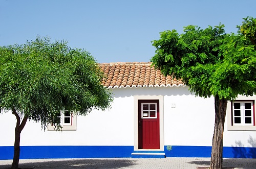 Traditional houses of the coast of the Alentejo.